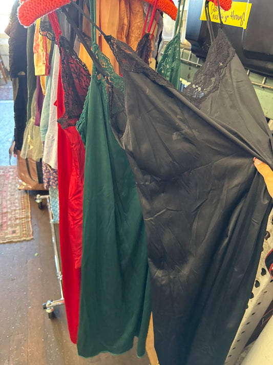Black & green Vanity fair Vanity fair maxi slip