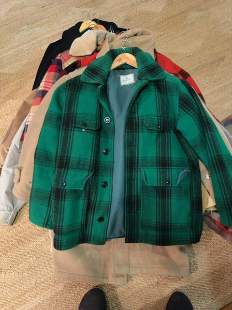 Checked Johnson Mills Wool Coat