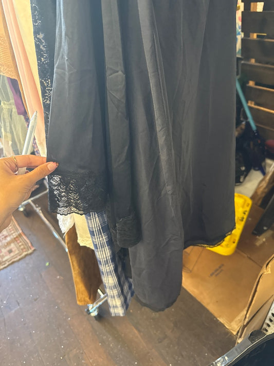 Black  Black slip skirt