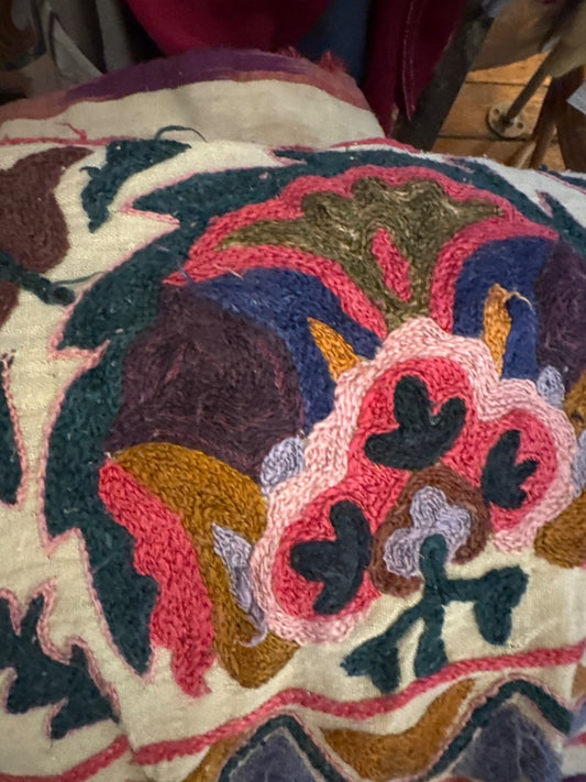 Suzani embroidered quilt