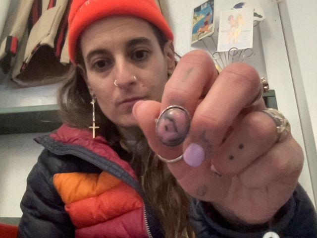 navajo Rhodonite ring #68