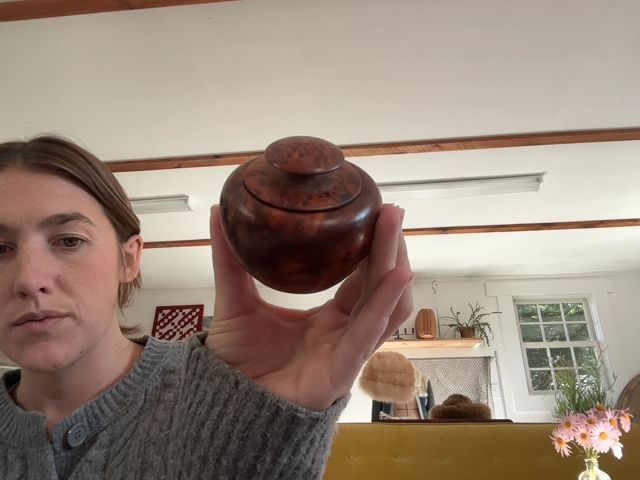 Mini Burl Wood Container