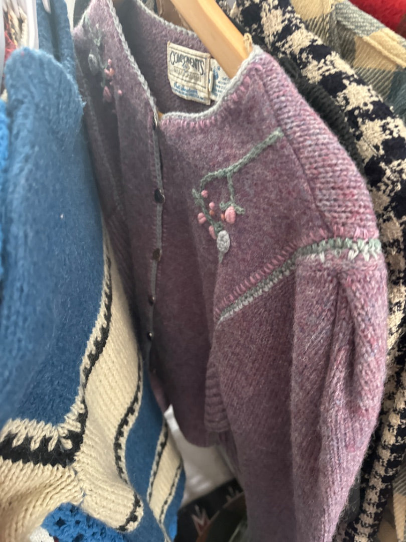Wool purple cardigan