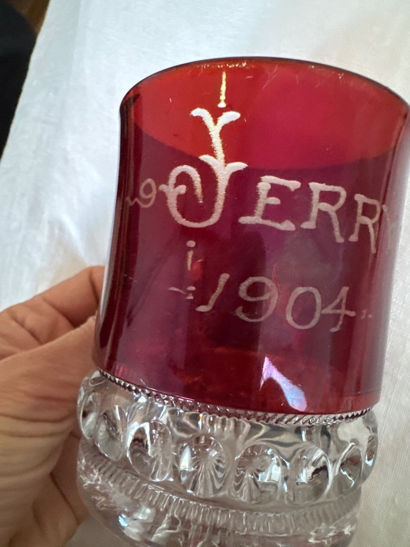 1904 Edwardian red flash Jerry mug