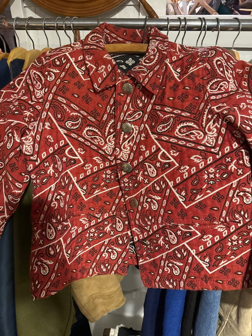 Red bandana coat