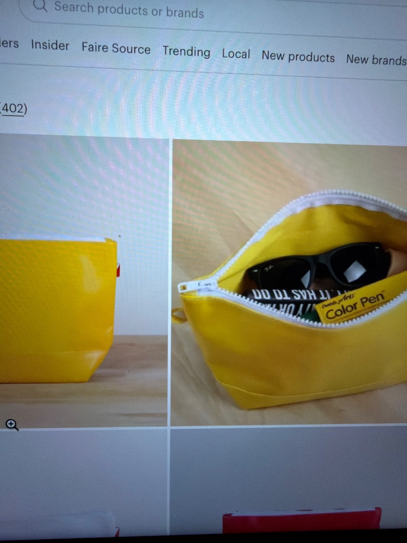 Yellow Shore bags Splash zip pouch