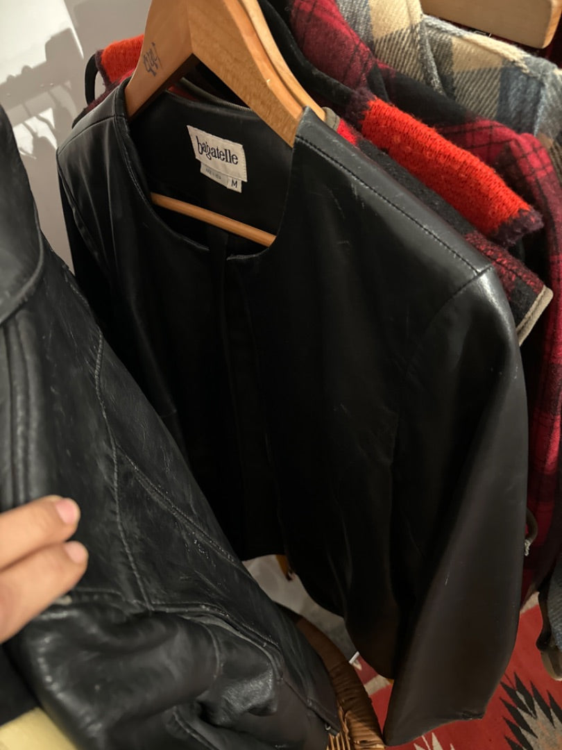 Vtg bagatelle leather coat