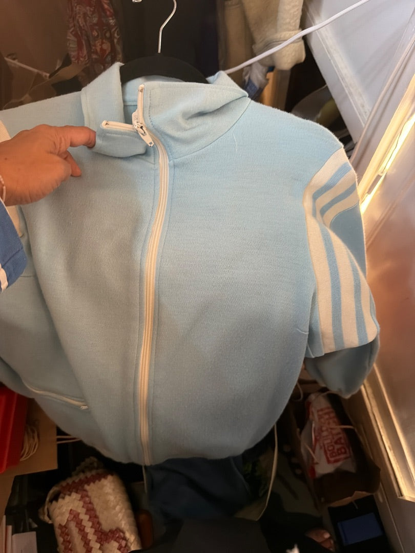 70’s baby blue track zip
