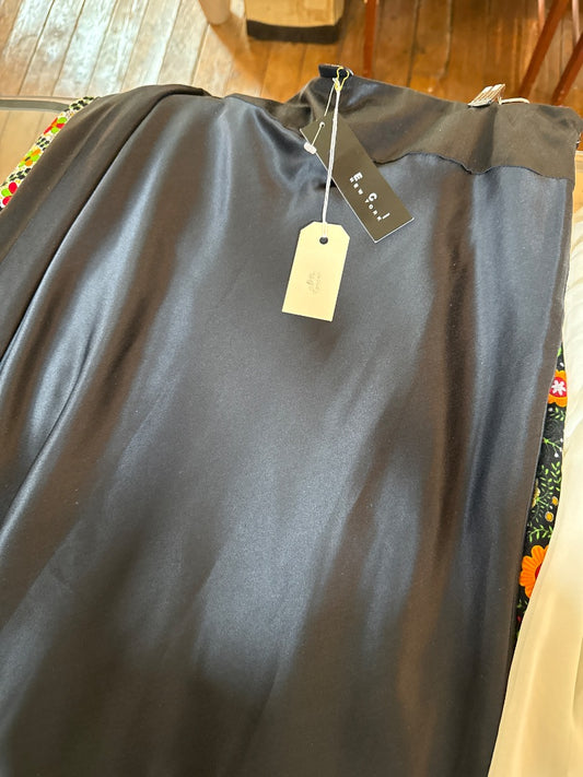 Black Eci New York Deadstock 100% silk skirt