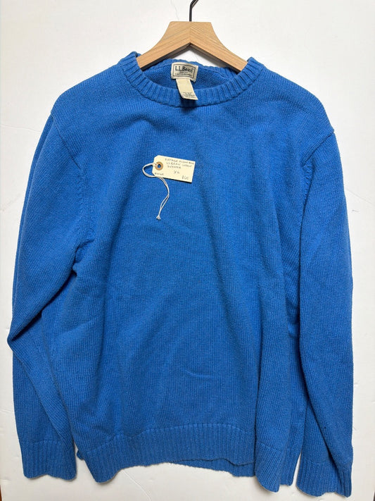 Blue LL Bean Vintage ocean blue L.L. Bean cotton sweater size XL, XL