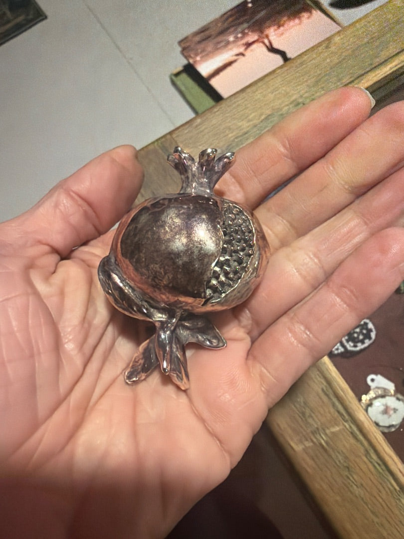 Silver plated pomegranate