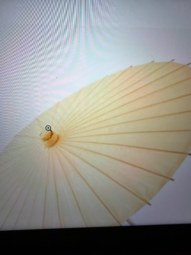 Cream paper parasol