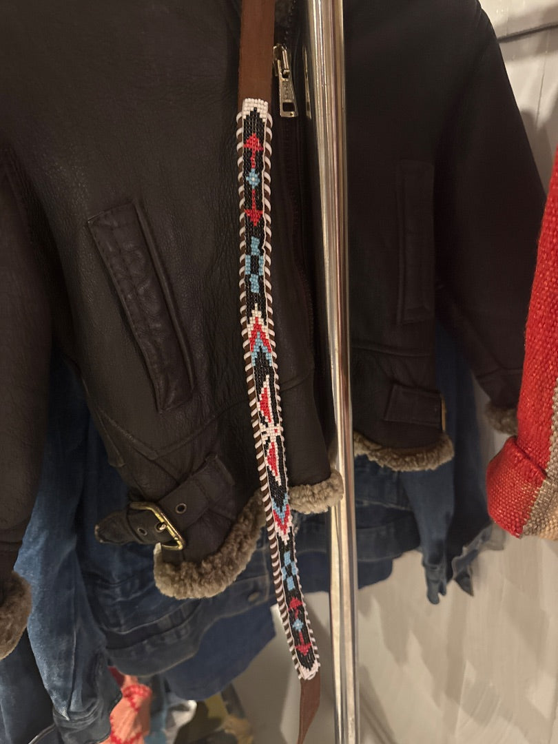 Beaded native belt