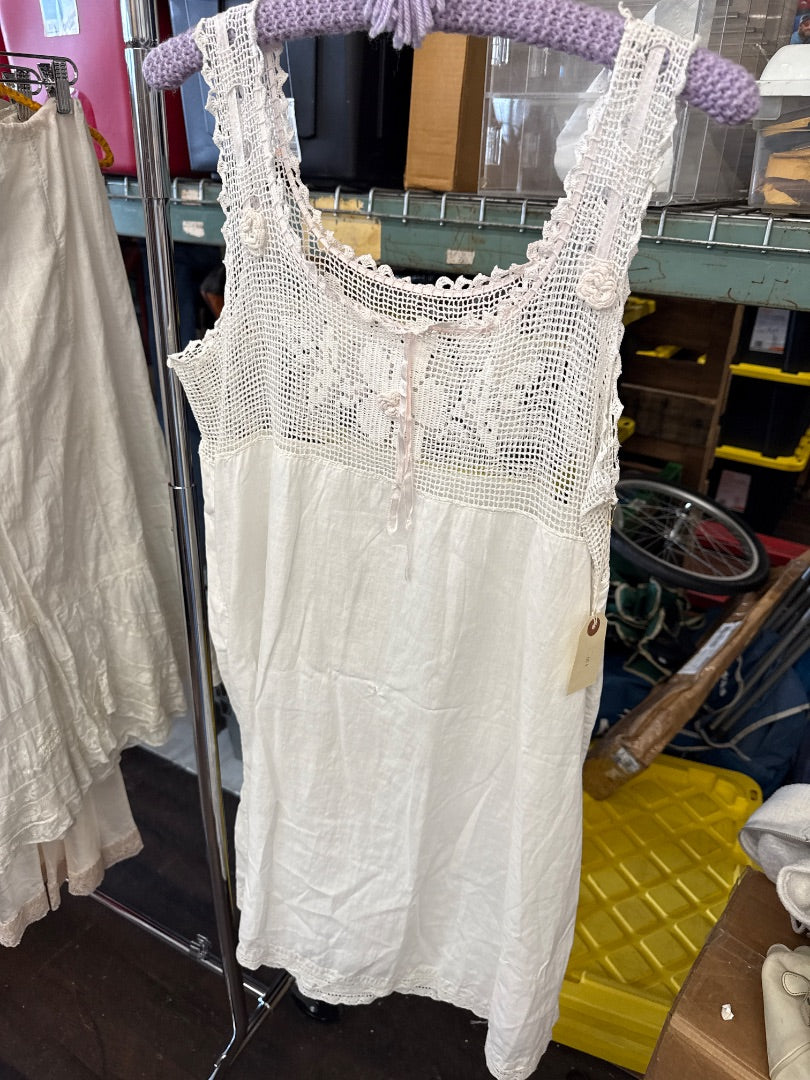 White  Antique cotton dress