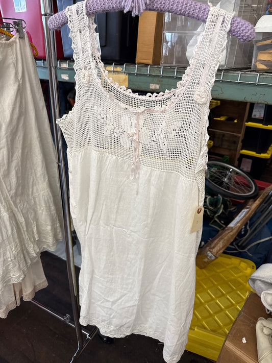 White  Antique cotton dress