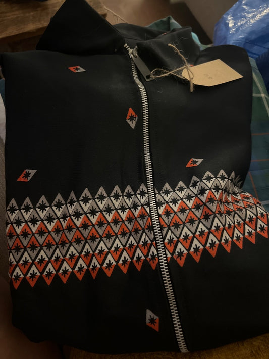 Zip up printed jacket