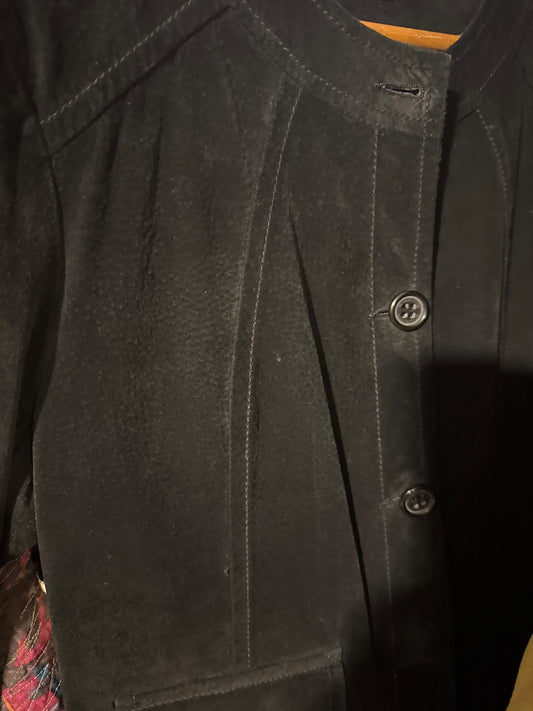 Liz Claiborne black suede coat