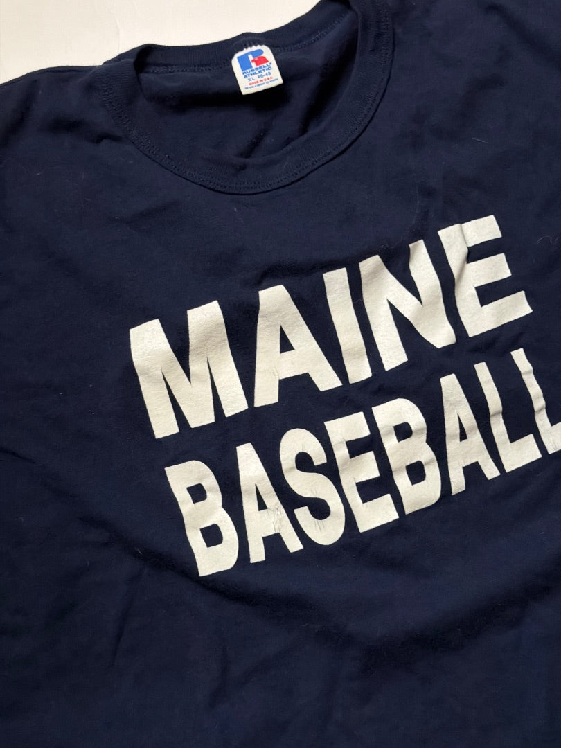 Navy Russel Vintage “Maine Baseball” Russel t shirt XL, XL