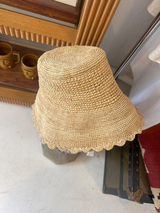 Woven sun bucket hat