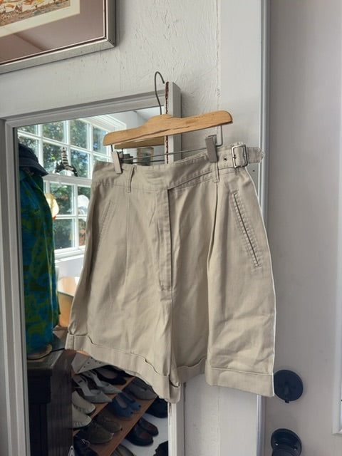 Express khaki buckle shorts