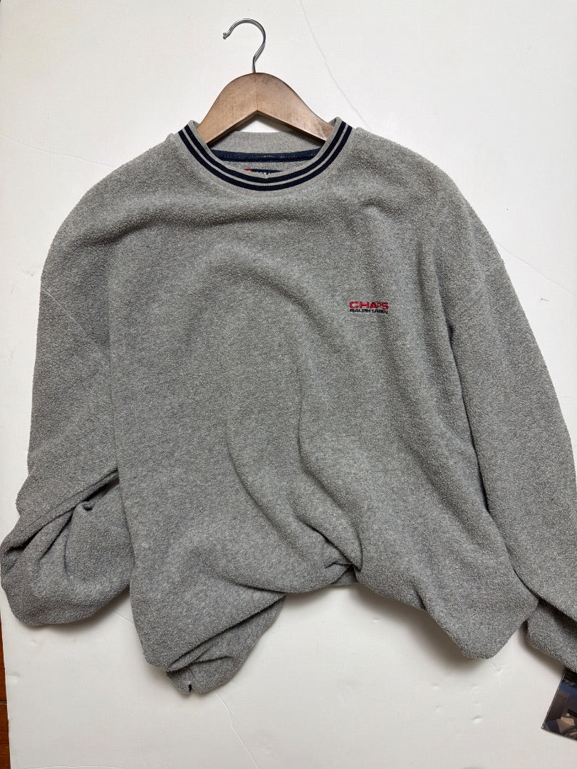Grey Chaps Vintage chaps fleece sweatshirt grey size L, L
