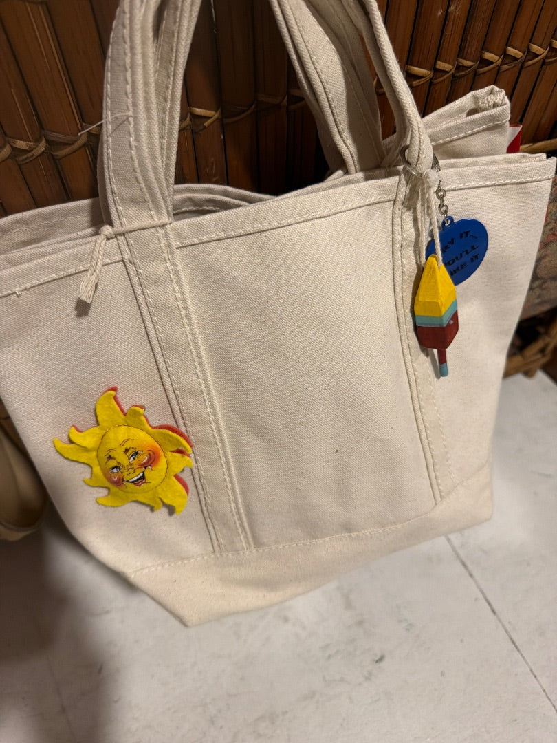 Shore bag mini with Vtg charms