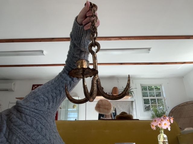 Gold Anchor Candleholders