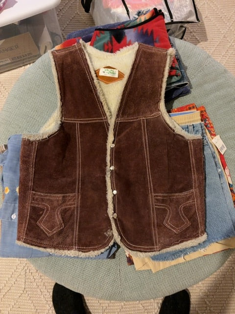 Leather Genuine Leather clothing: vintage, L