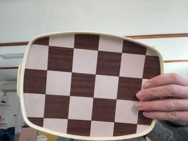 Swedish Checkered Melamine Tray