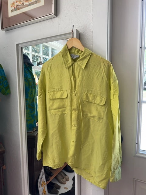All Silks green buttondown