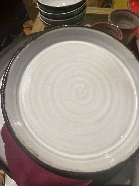 Studio pottery dish set 16 pieces