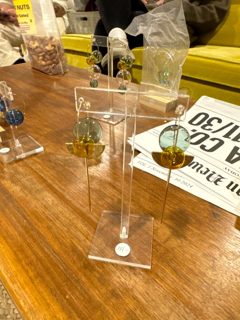 Green , gold brass