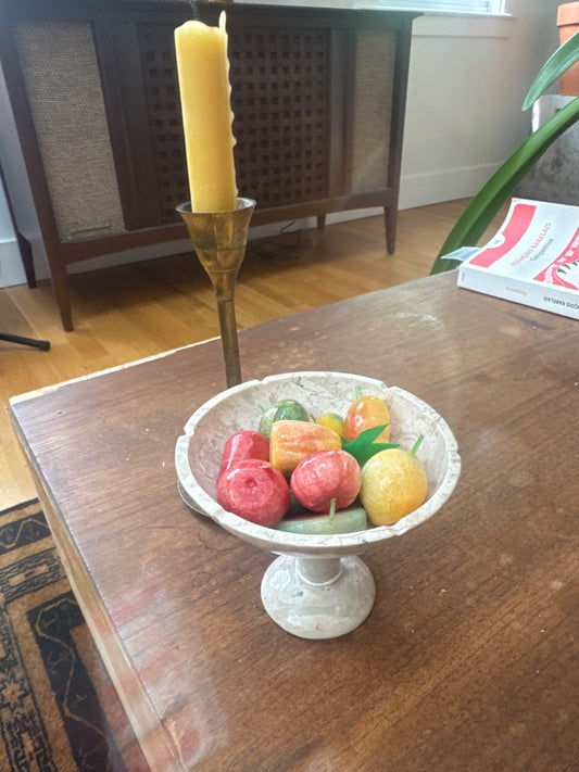 Alabaster fruit stand
