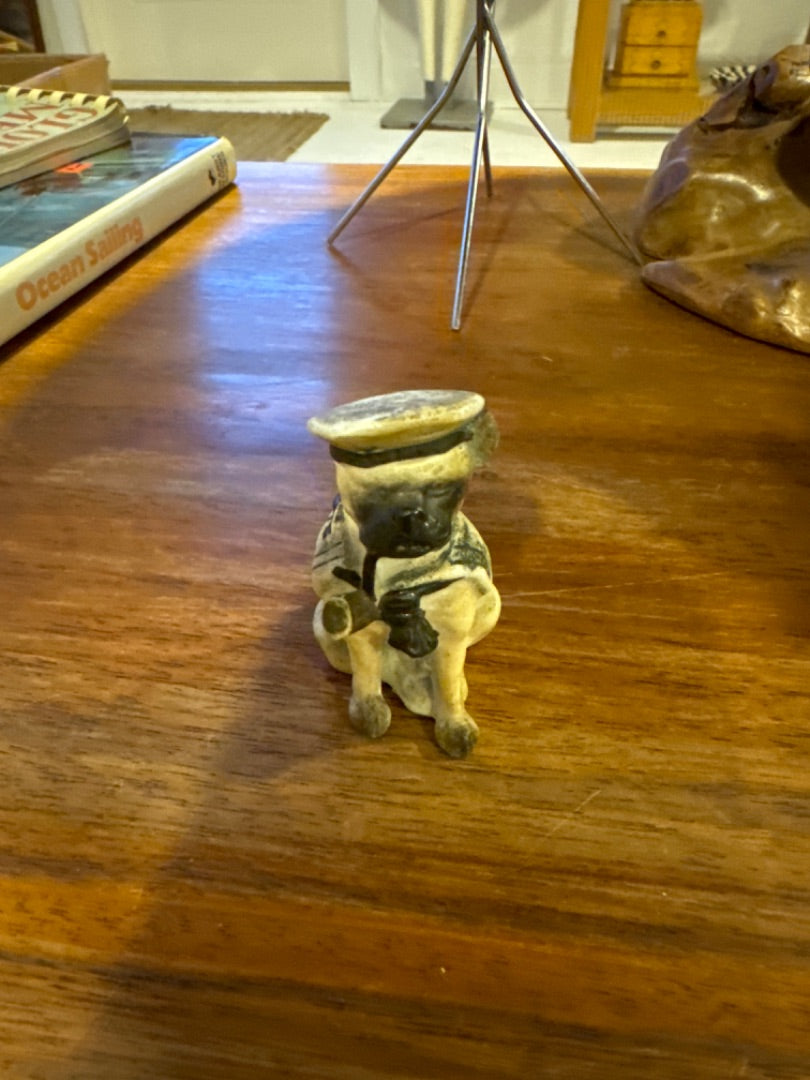 Antique Bisque sailor dog