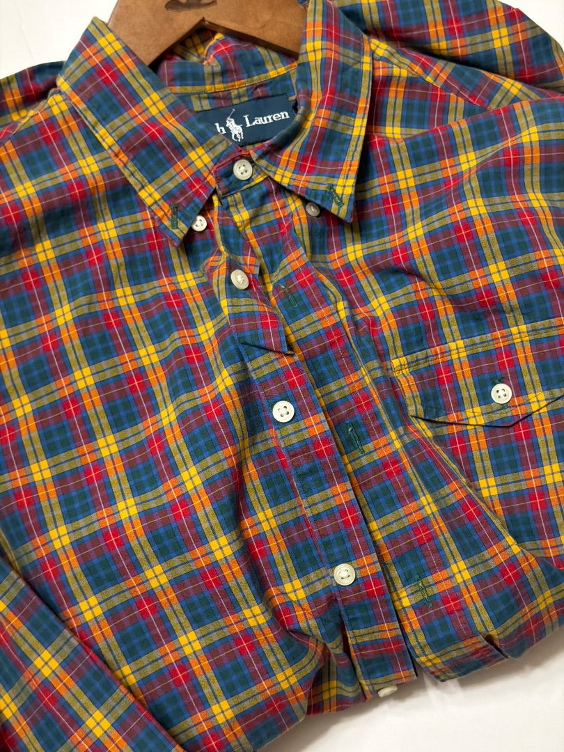 Multi Ralph Lauren Vintage Ralph Lauren flap pocket plaid shirt medium, M