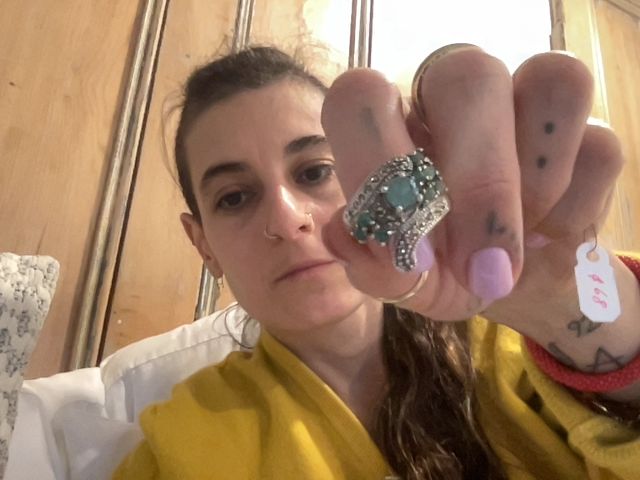 turkish - emerald / sterling silver, 8