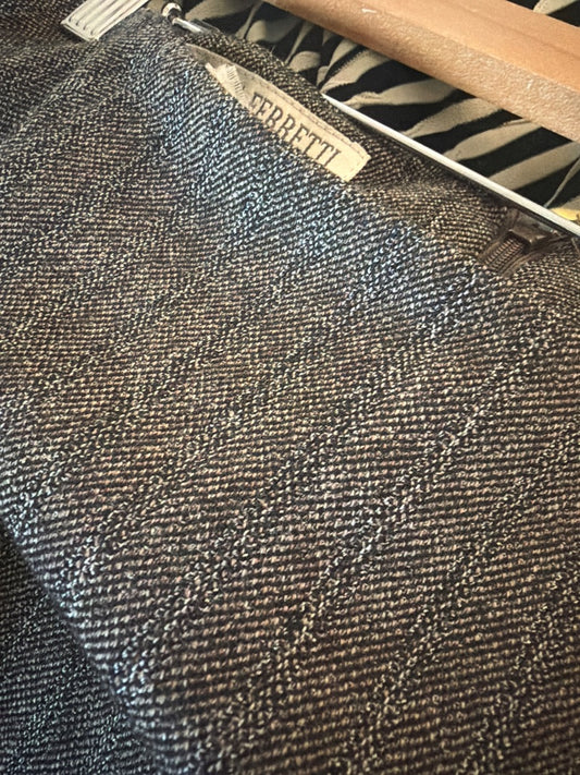 Wool blend Italian pin stripe skirt