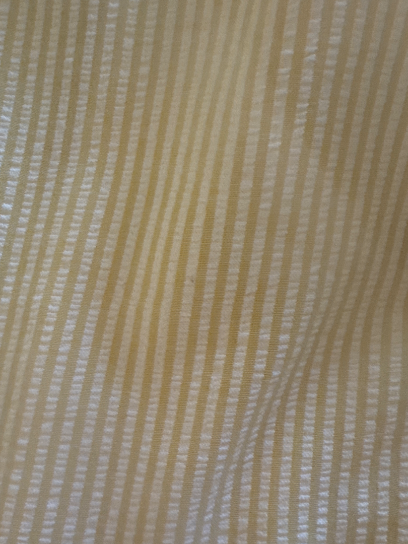 Vtg searsucker yellow ticking cover up