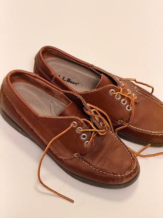 Brown LL Bean Vintage LL Bean Hand-Sewn Leather Moccasins, 8.5