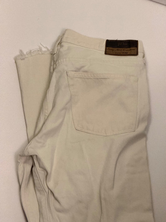 White J Crew J Crew 770 White Cut Off Jeans 33x30, 33x30