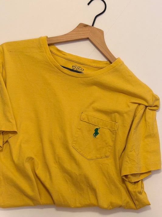 Yellow Polo Ralph Lauren Vintage Yellow Ralph Lauren Pocket T-Shirt, M