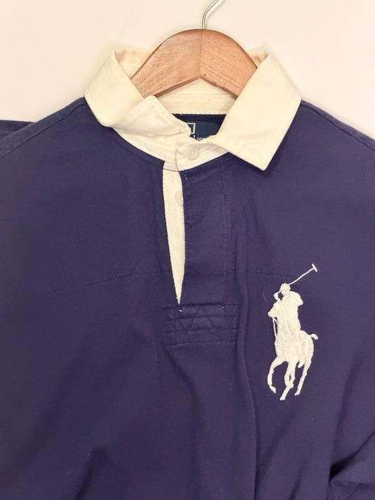 Navy Ralph Lauren Vintage Big Pony Ralph Lauren "3" Rugby Shirt, M