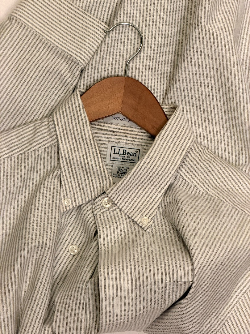 Green LL Bean Vintage LL Bean Green Oxford Cloth Button Down Shirt, XL