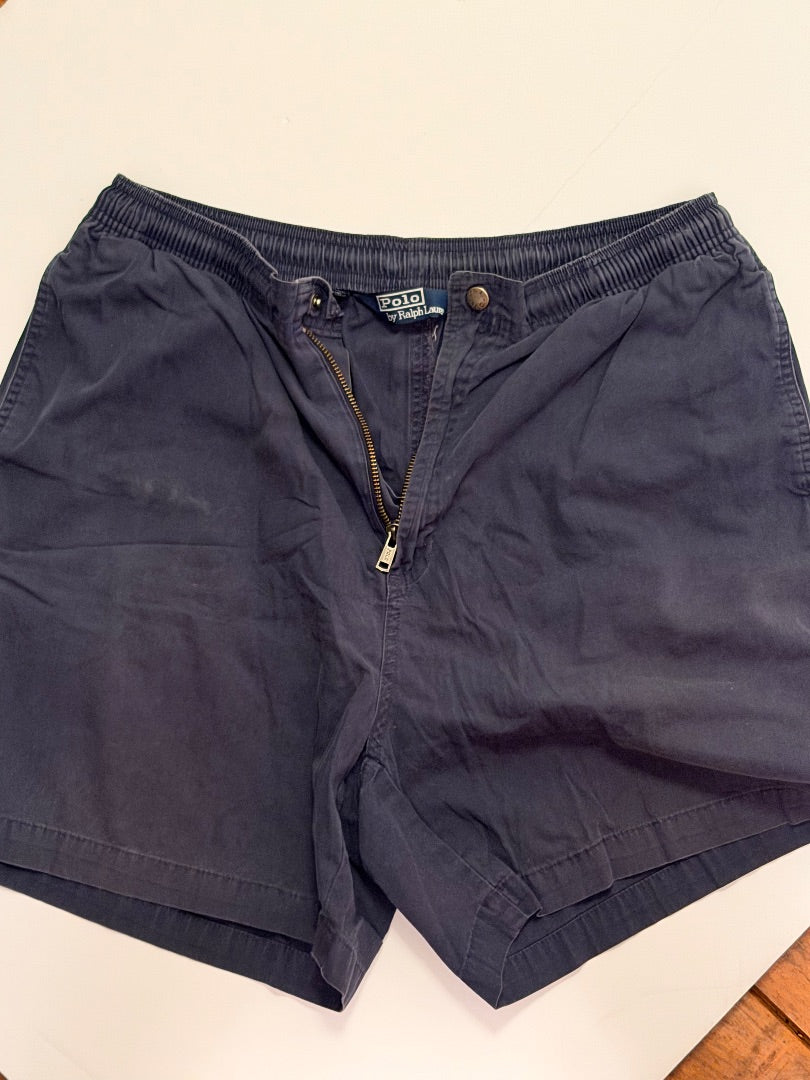 Navy Polo Ralph Lauren Vintage Polo Ralph Lauren Drawstring Navy Shorts, L