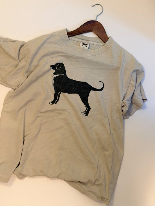 Grey Black Dog Vintage Grey Black Dog T-Shirt, M