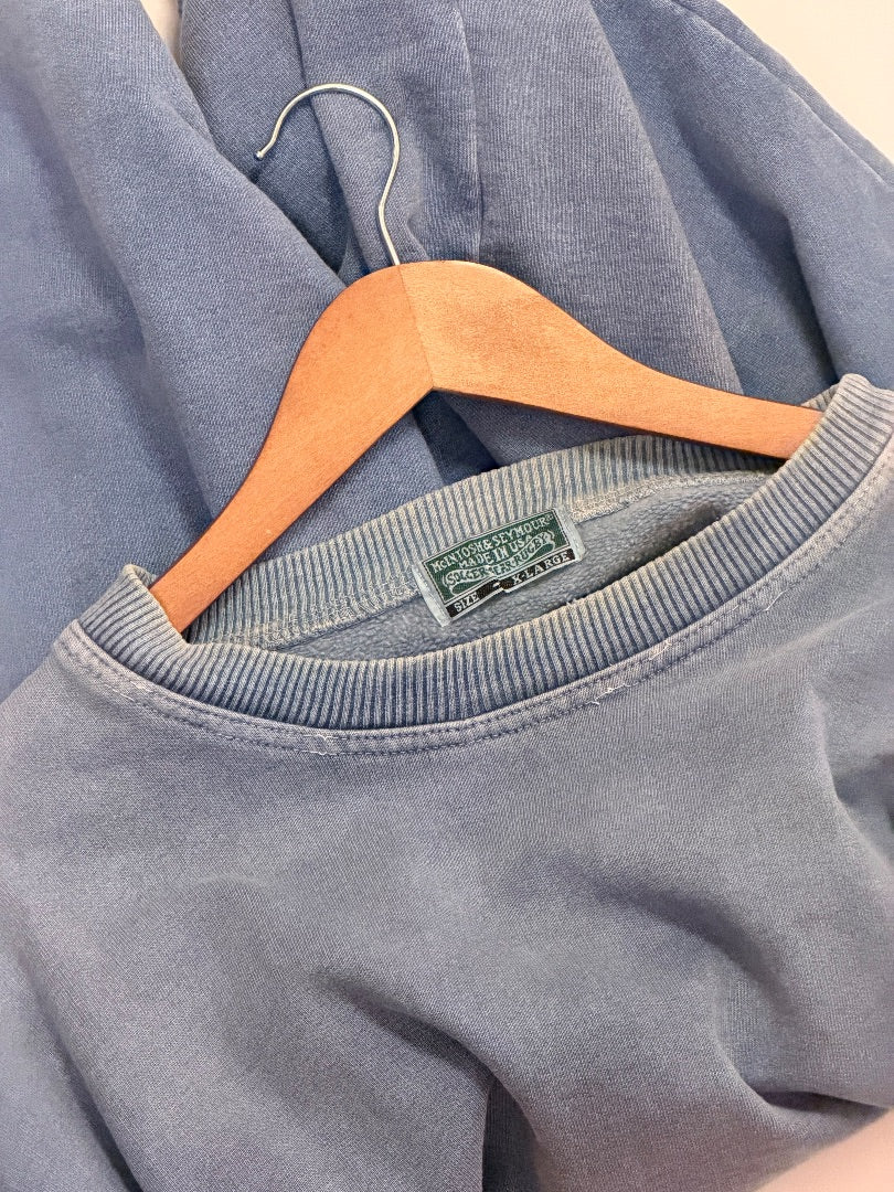 Blue McIntosh & Seymour Vintage Made in the USA McIntosh & Seymour Sweatshirt, XL
