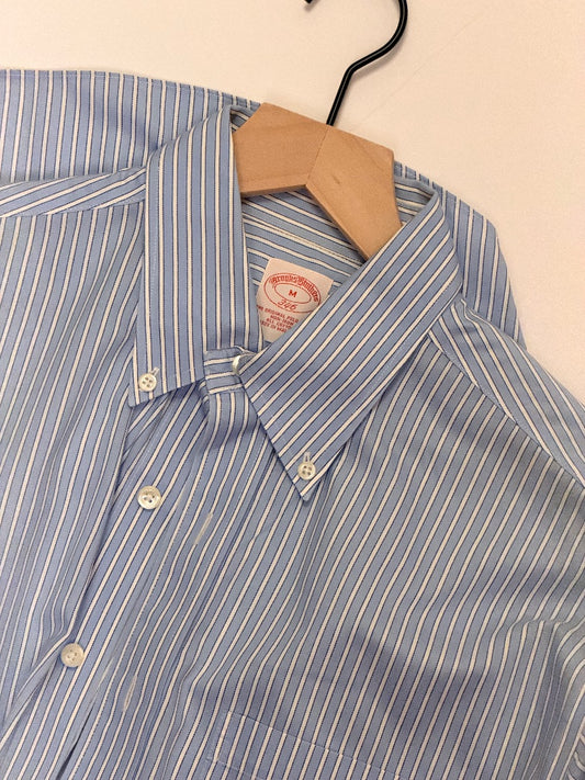 Blue Brooks Brothers Vintage Brooks Brothers Poplin Stripe Button Down Shirt, M