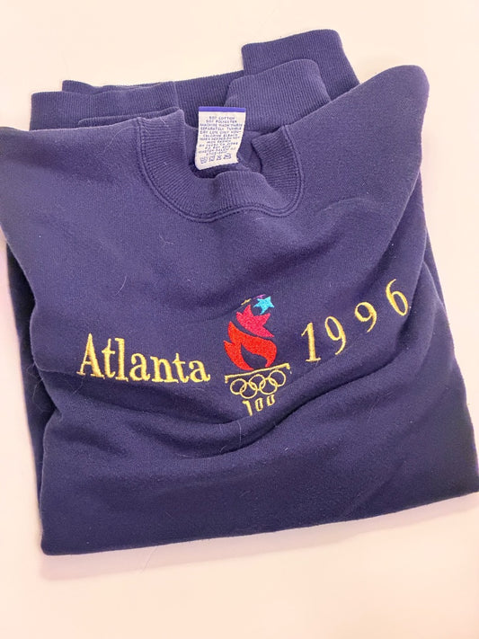 navy vintage Vintage Atlanta Olympics 1996 Sweatshirt, L